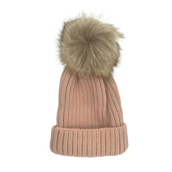 Gorrito para bebé con un pompon de 0-4 años