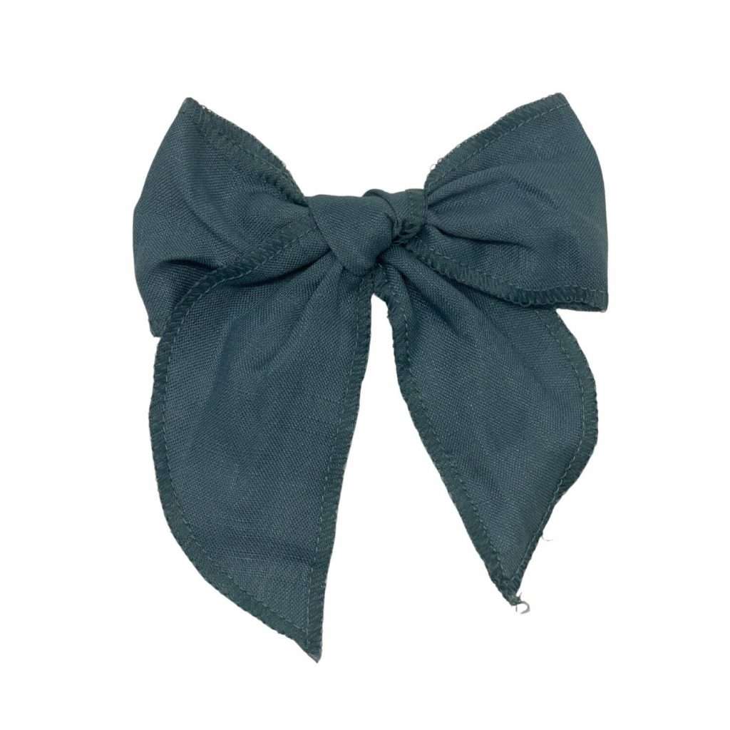 Moño de lino - Azul Celeste