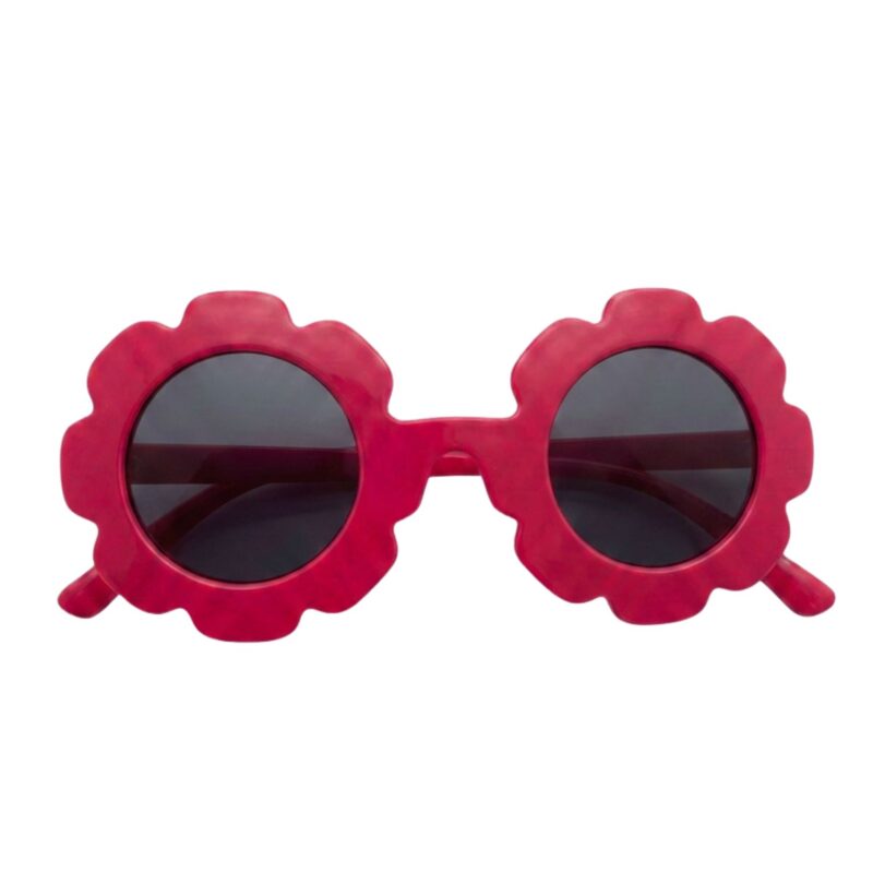 Lentes flowershape de sol para niña de 2 a 8 años - Rojo
