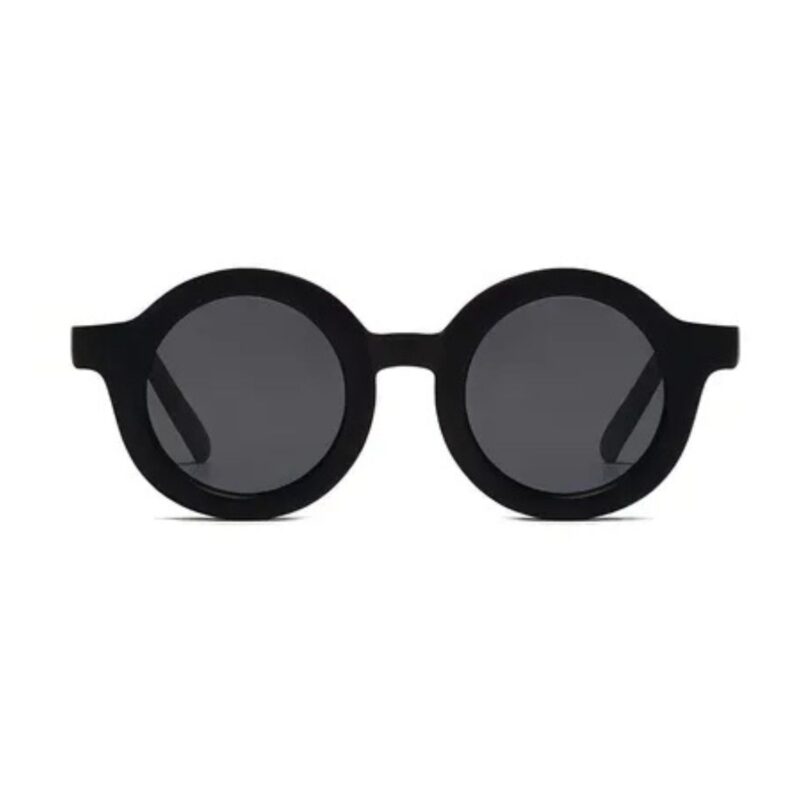 Lentes redondos de sol para niña de 2 a 8 años - Negro